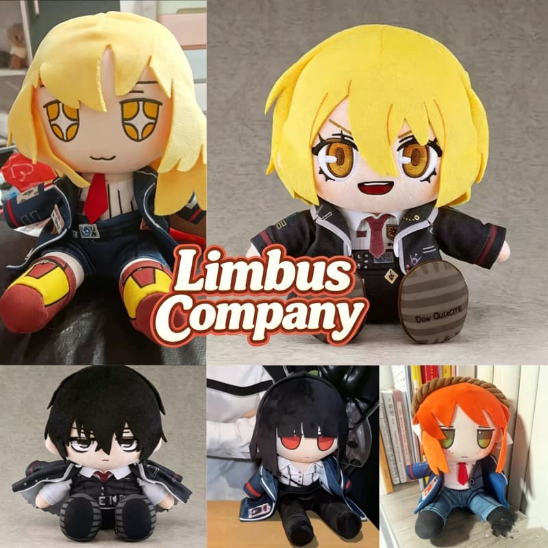 Bonecos de Pelúcia Limbus Company de 20cm |   Don Quixote, Sinclair, Ryoshu e Todos os Pecadores, Brinquedos de Pelúcia