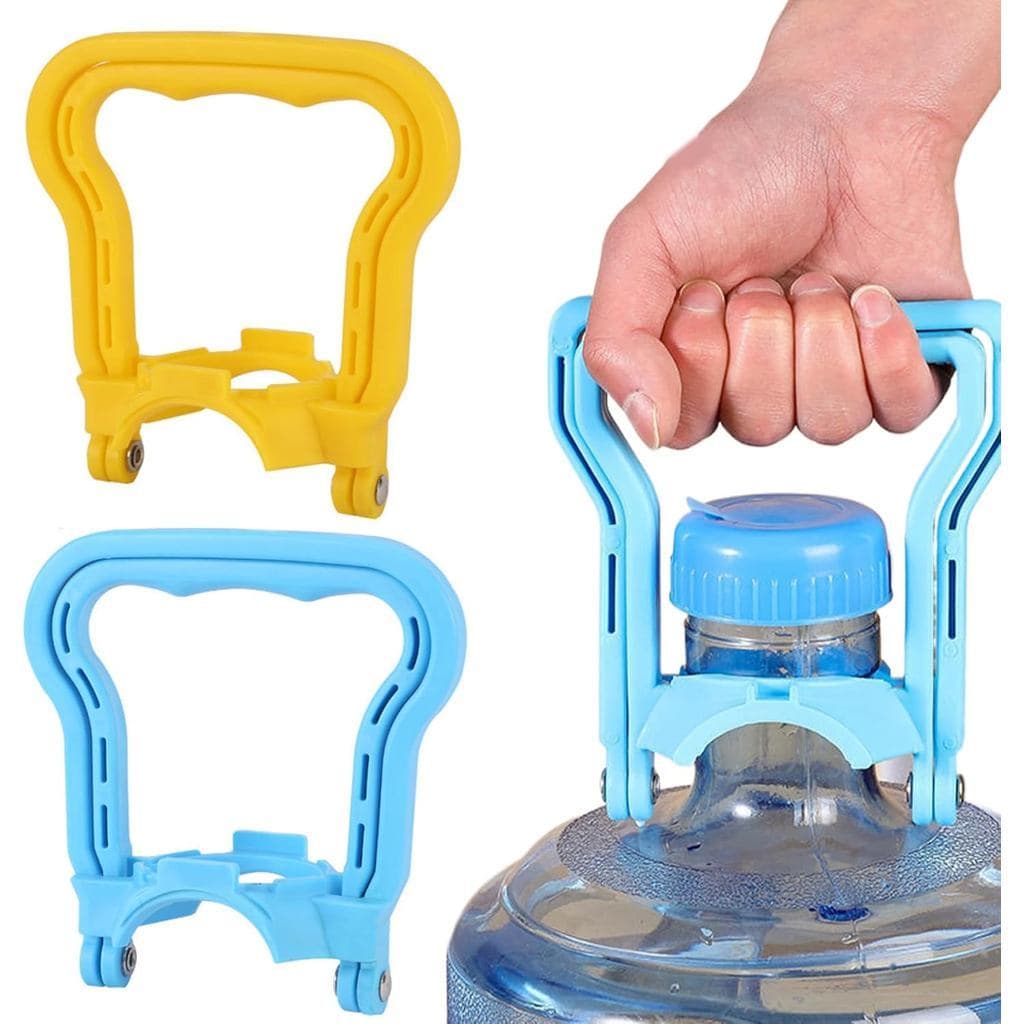 Conjunto de 2 garrafas de água de 5 galões, azul e amarela, feitas de material PP, antiderrapantes, com rebites sólidos,