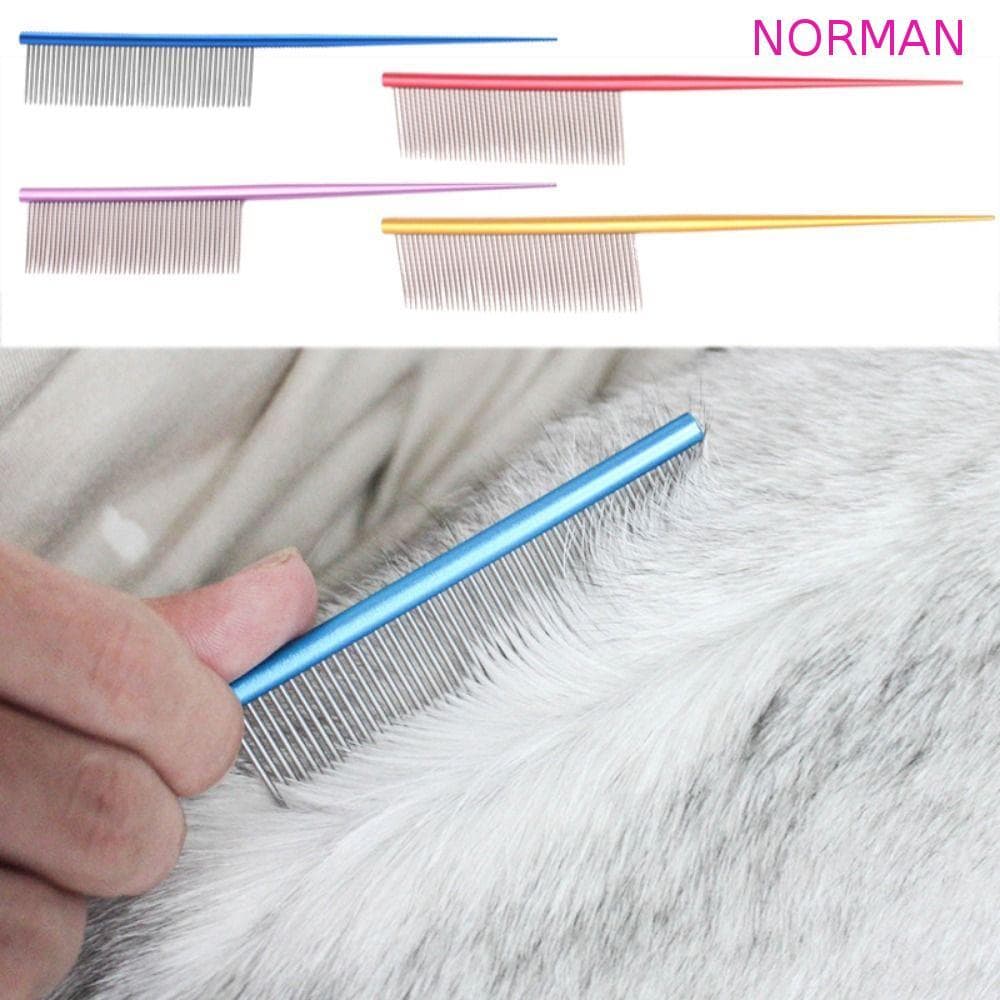 Pente Para Pulgas De Animais De Estimação NORMAN , Denso De Aço Inoxidável Cuidados Com Cães Colorido Antiferrugem Cabel