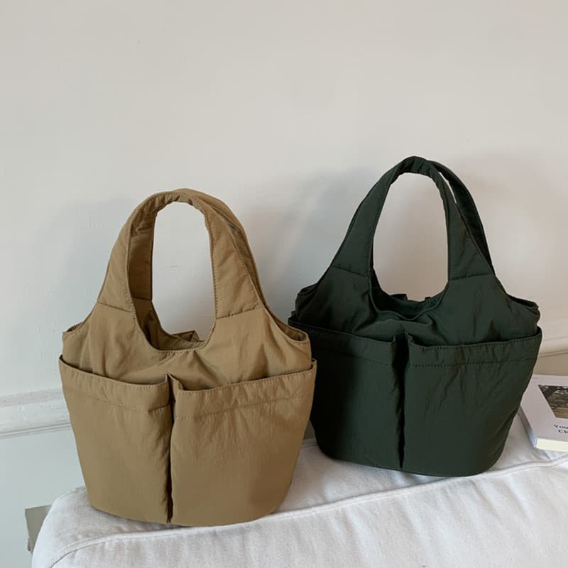 Nicho saco de pano de náilon de um ombro axila saco de grande capacidade bolsa feminina versão coreana andando bebê Mult