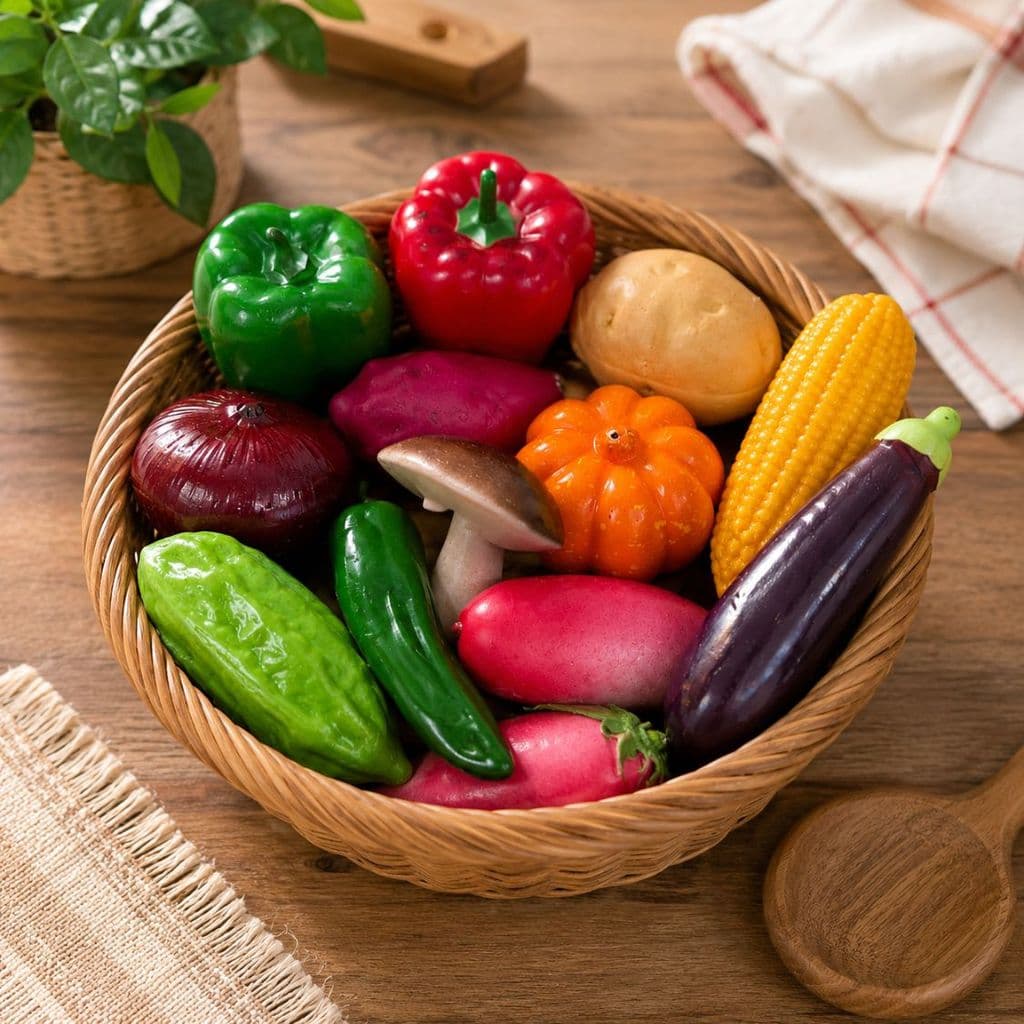 Kit 12 Legumes Sortidas Artificiais Realista Decorativas 24837 - Vencedor