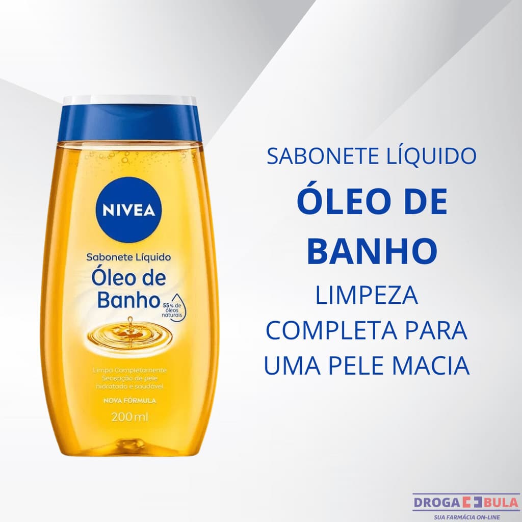 Sabonete Líquido Óleo de Banho NIVEA - 200ml