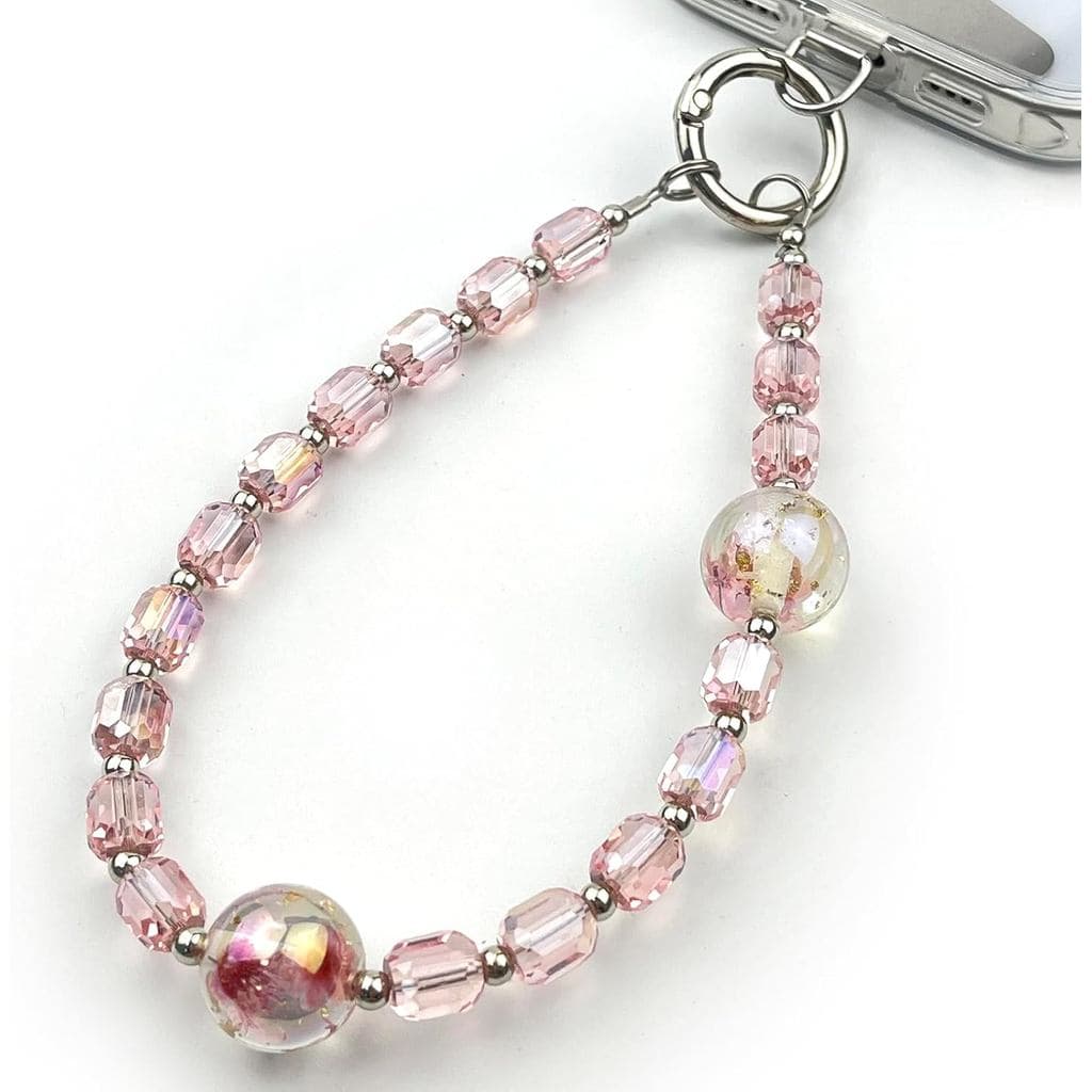 Pulseira de Pulso para Celular TENOC com Cristais, Cordão de Celular, Corrente Brilhante para Mulheres, Rosa