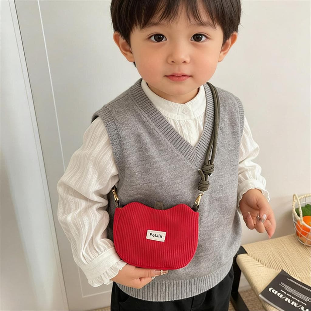 2026 novo estilo veludo meninas saco do mensageiro inverno vermelho ano novo saco bonito crianças Mini bolsa de ombro ma