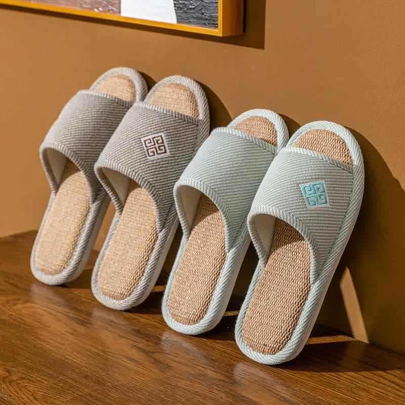 Bambu tecido bambu placa de bambu tira de bambu sandálias chinelos feminino verão piso de madeira antiderrapante casa