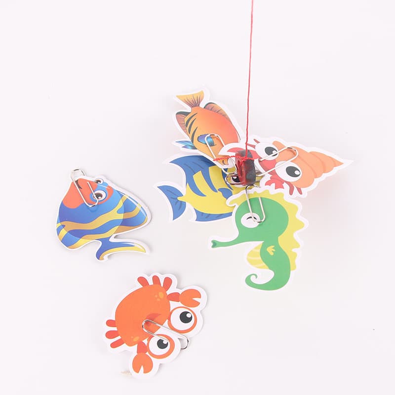 Criativo gatinho pesca ímã magnético artesanal DIY tecnologia pequena produção jardim de infância experimento científico