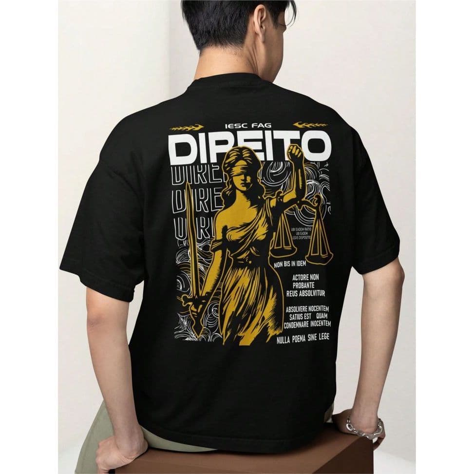 Camiseta Curso Direito Faculdade Universidade 100% Algodão Estudo Advogado Profissão Unissex Básica Envio Imediato