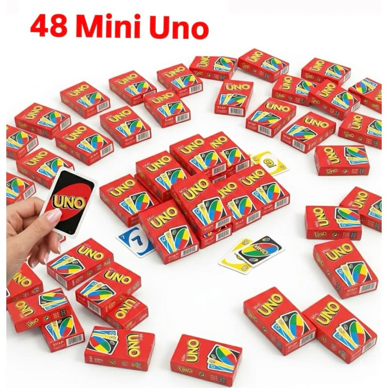 Mini Uno 48 Jogo de cartas cartas festas aniversario Lembrancinha