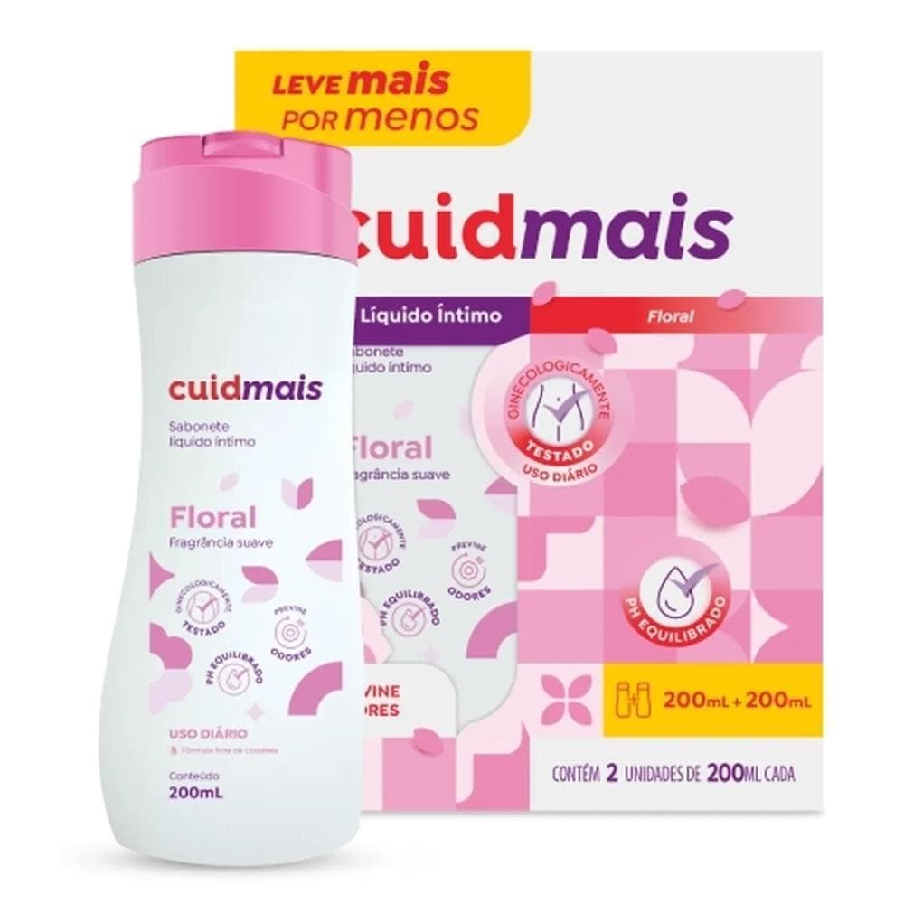 Kit Sabonete Intimo Floral Cuidmais 2 Unidades