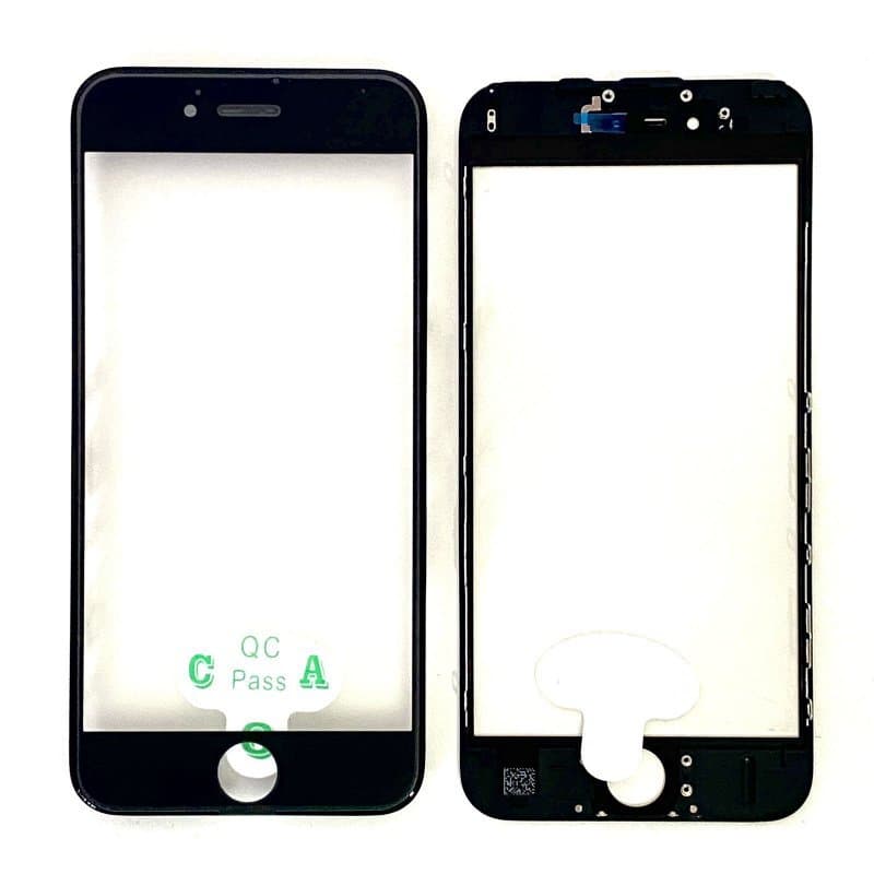 VIDRO APPLE IPHONE 6S COM COLA OCA + FRAME ( ARO ) PRETO