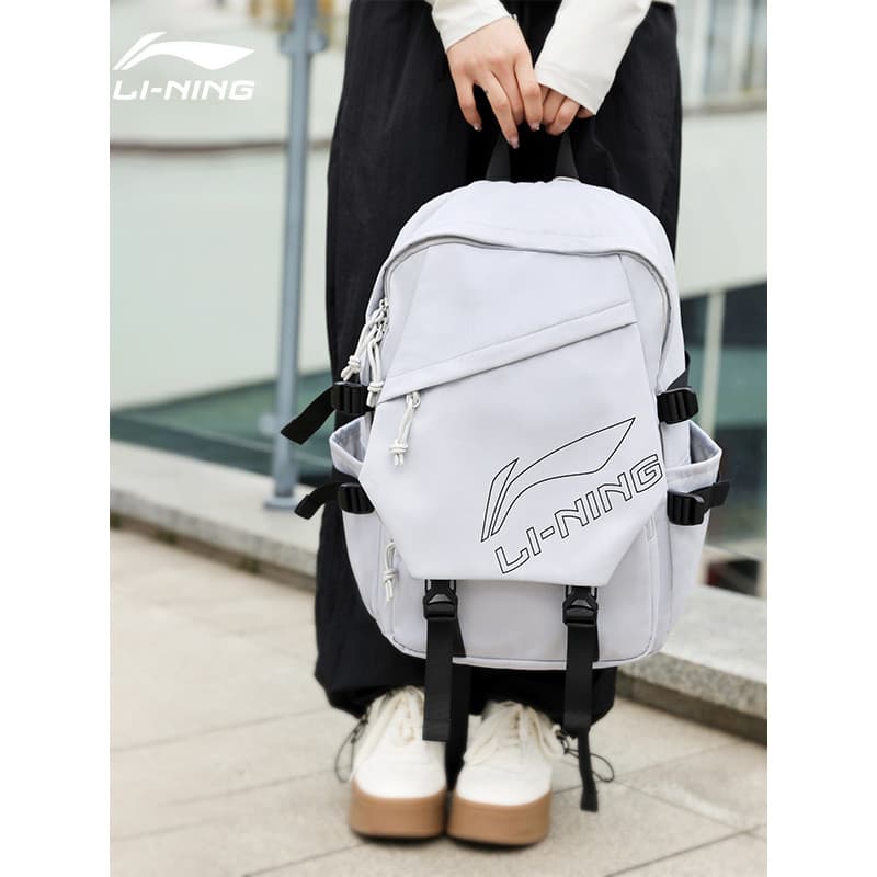 Li Ning Mochila Masculina Junior High School High School Estudantes Universitários Mochila Escolar de Grande Capacidade