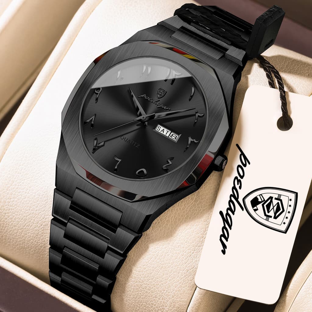 POEDAGAR P798 Mulher Relógio À Prova Dwaterproof Água Semana Data Elegante Relógios Femininos Quartzo Aço Inoxidável Lux
