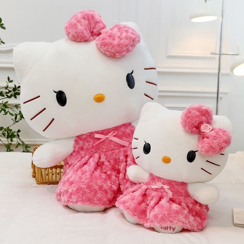 Boneca De Pelúcia Fofa Rosa Hello Kitty , Presente De Grande Para Meninas