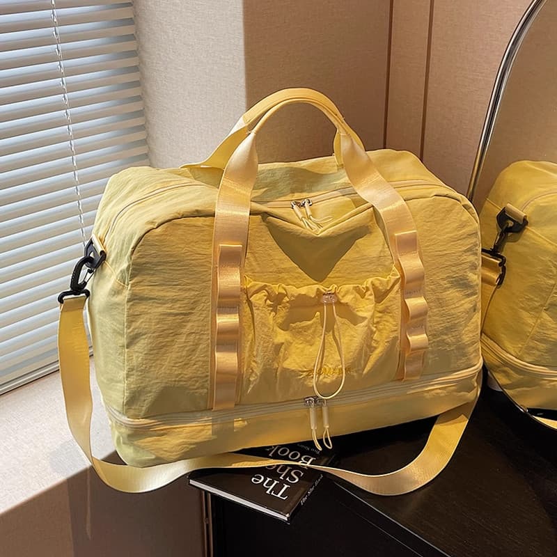 Bolsa de viagem portátil de curta distância, grande capacidade, moda feminina, leve, à prova d'água, bolsa de viagem, ar