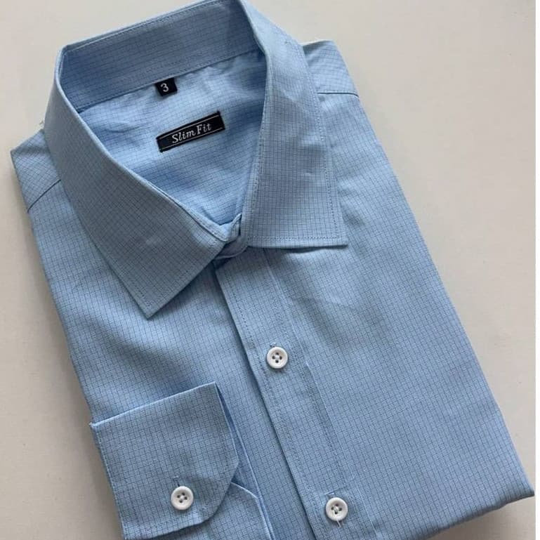 Camisa Masculina Xadrez em Tecido Jacquard com 40% Algodão