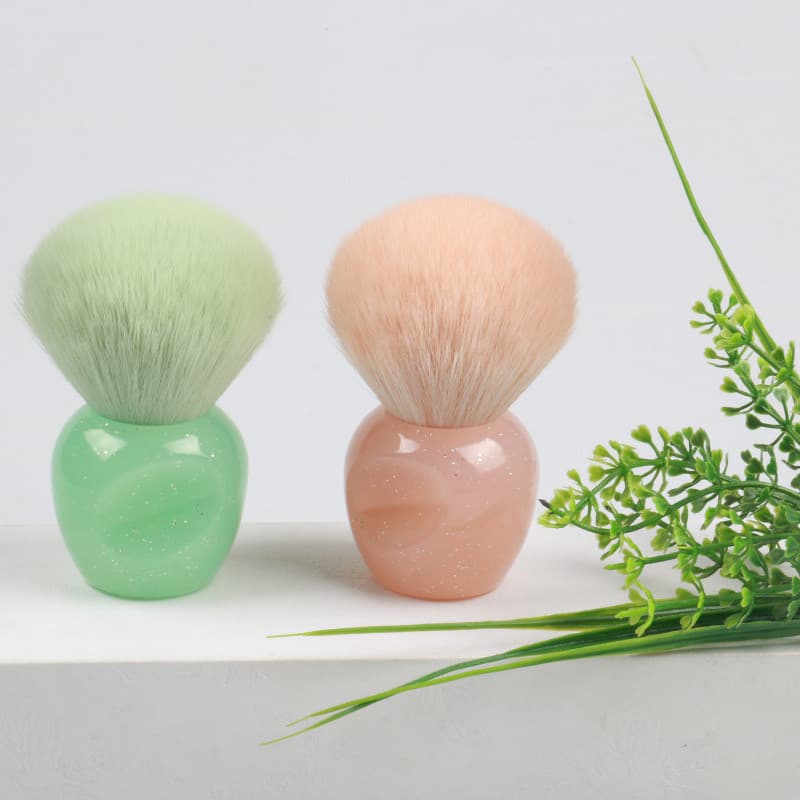 Pincel de pó solto de maçã pequena, portátil, uma peça, Mini cabelo macio, cabeça redonda, Blush, Manicure, conjunto de