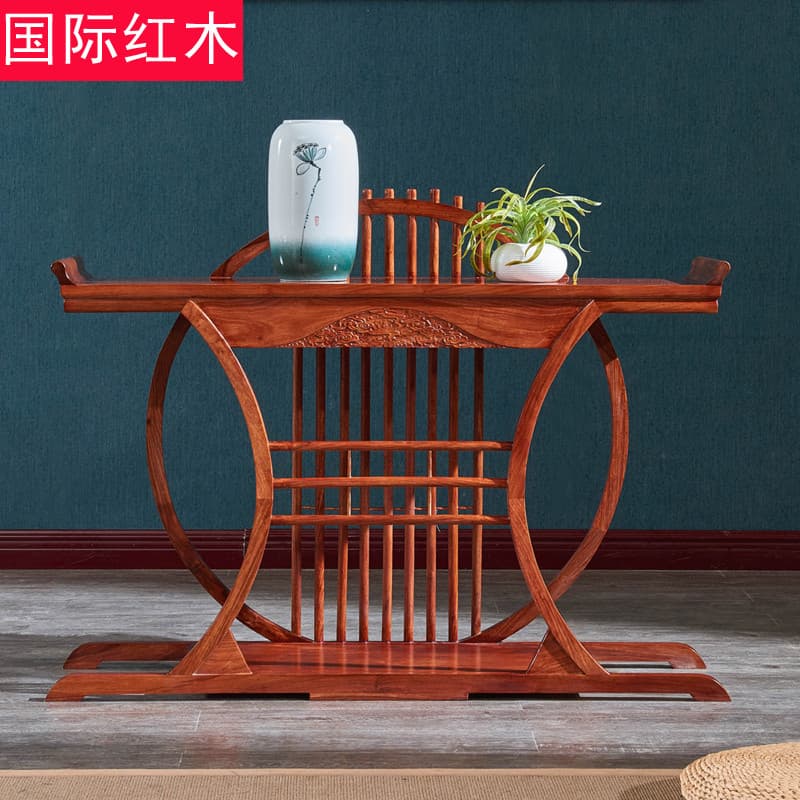 Mesa de fornecimento de mogno estilo chinês pauzinho ouriço vermelho sândalo tira caso casa sala estar móveis madeira ma