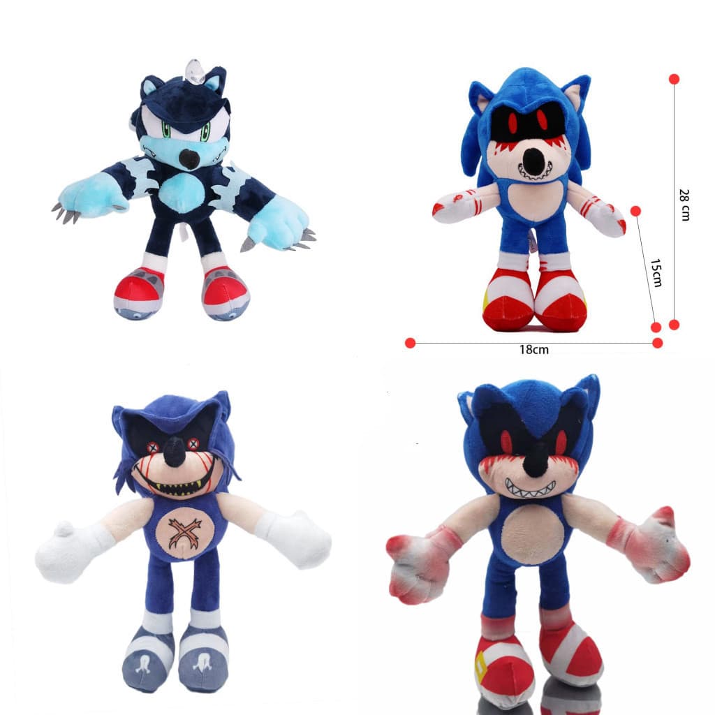 Rato Voador De Cabeça Grande Azul Super Sonic Plush Toy Tales Sound Rat Doll