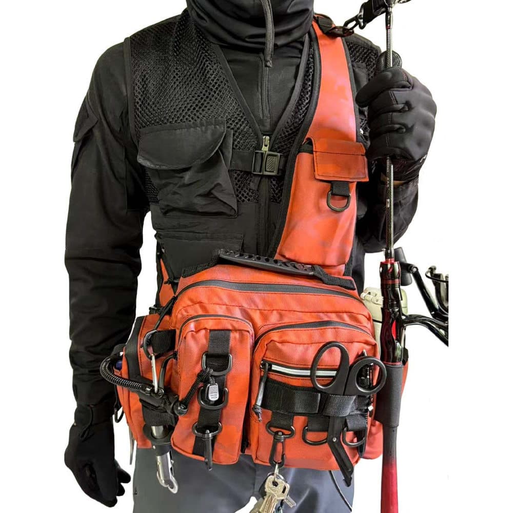 Deyi bolsa mensageiro para isca de acampamento, bolsa de cintura multifuncional, bolsa de ombro, pesca, à prova d'água,