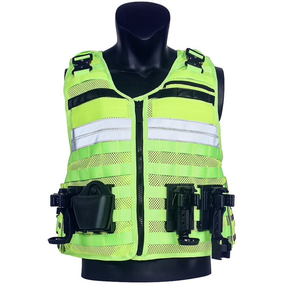 Dragon Chapter Royal Patrol Service Colete Tático Preto Colete Reflexivo Resistente ao Desgaste Proteção Respirável Verd