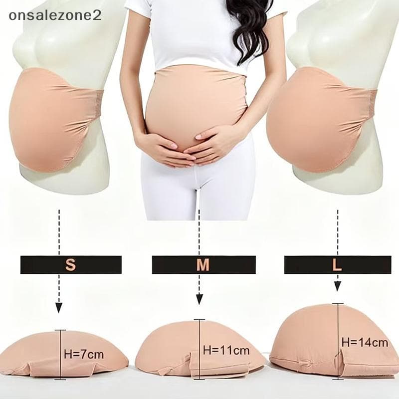 ONS Falso Gravidez Barriga Respirável Macio Leve Realista Fácil De Usar Colisão De Falsa Para Role Play Artificial BR
