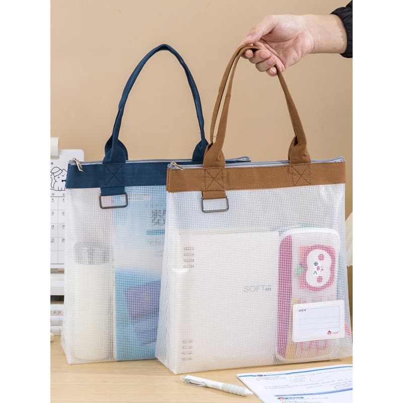 Uma bolsa Tutorial a4 Bolsa de documentos à prova d'água de grande capacidade Bolsa de livro de estudante Bolsa especial