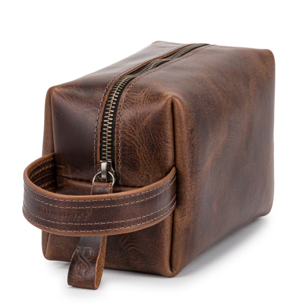 Necessaire Masculina Feminina Couro Legitimo Porta Objetos Organizador