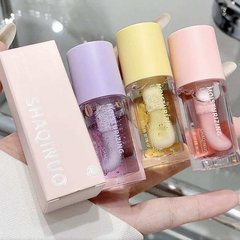 Água Luz Lábio Brilhante Hidratante Transparente Geléia Espelho Frutas Qualidade Óleo Coreano Plumping Cuidados Com O