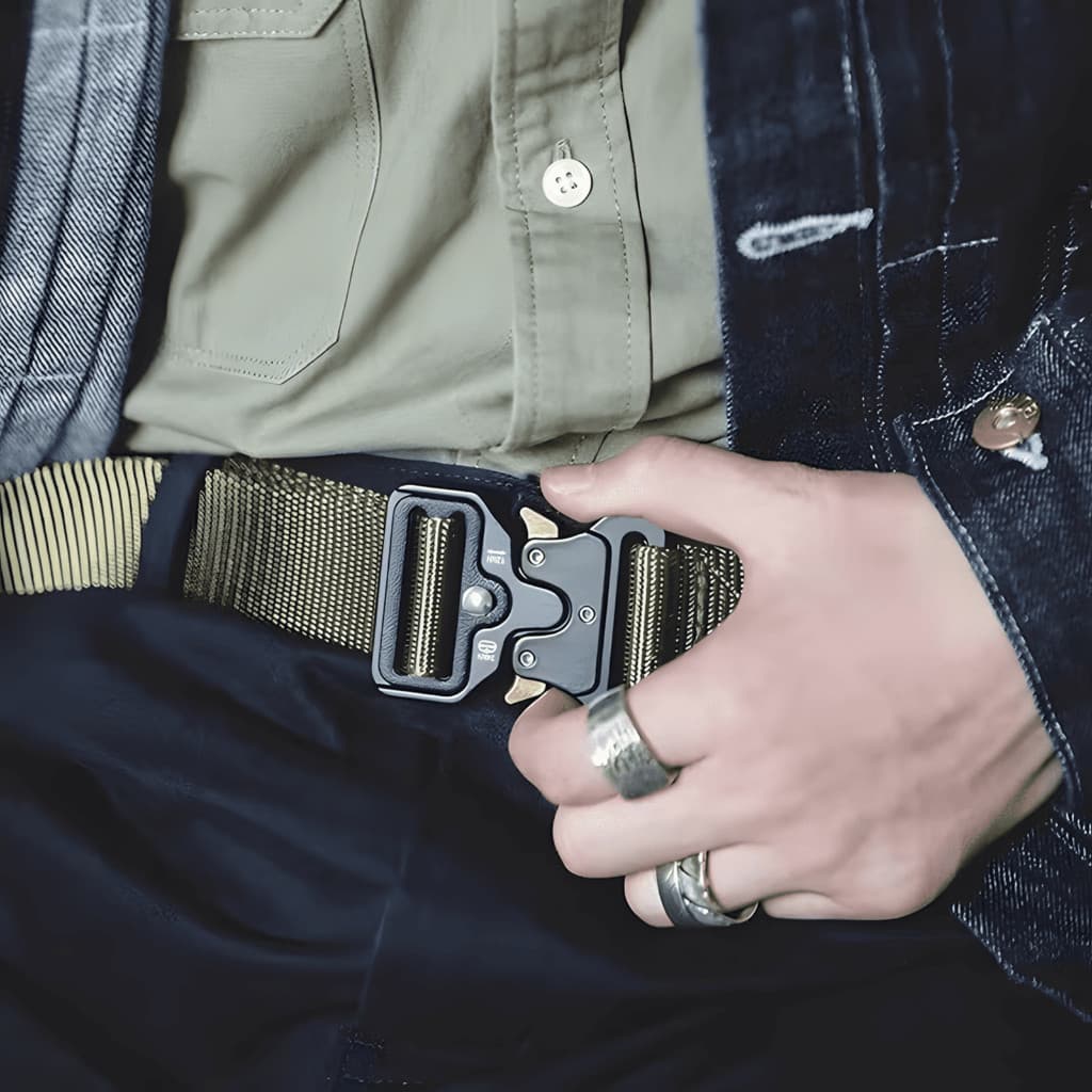 Cinto Masculino Tático de Nylon com Fivela Militar Ajustável e Resistente ANJGG BRASIL