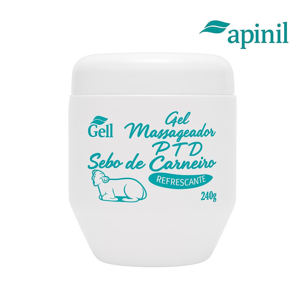 Gel Para Massagem Sebo de Carneiro 240g Apinil – Alívio Dores Musculares e Cansaço