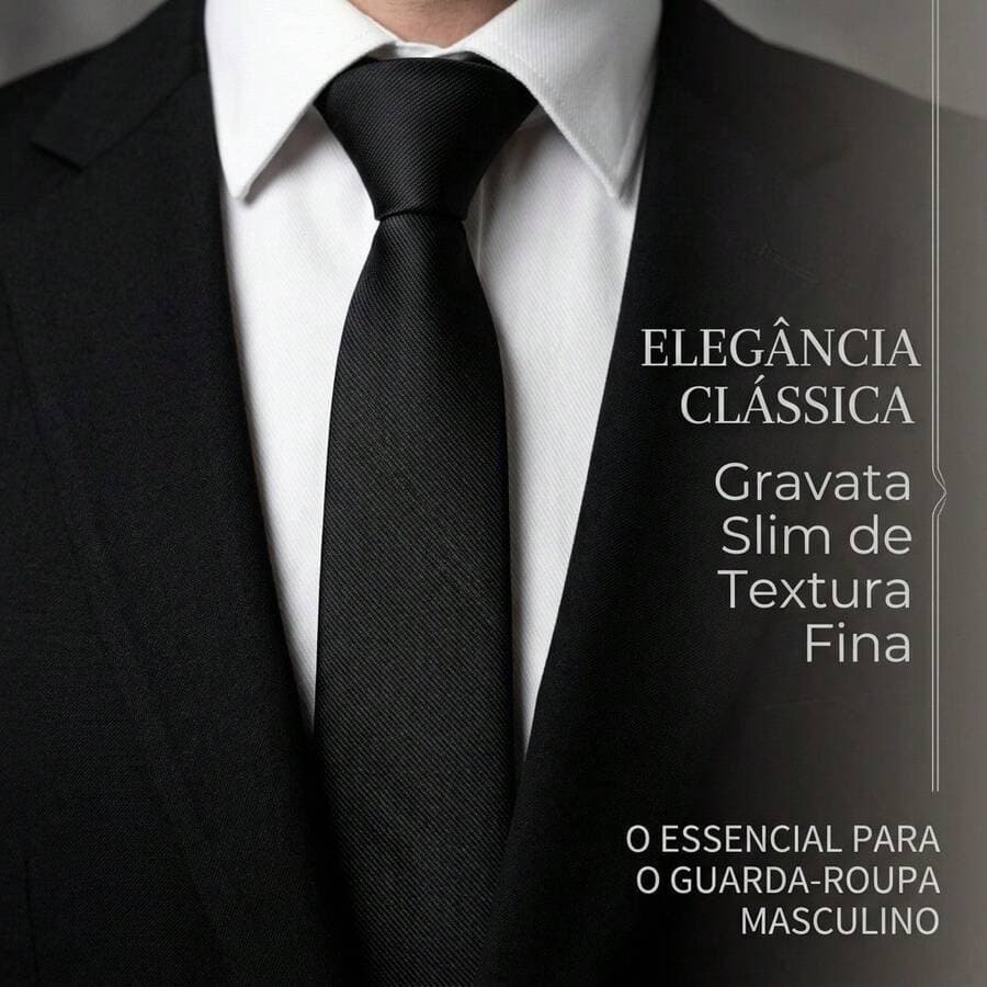 Gravata masculina, cor sólida, acabamento fosco, textura fina, adequada para ternos formais, casamentos e noivos.
