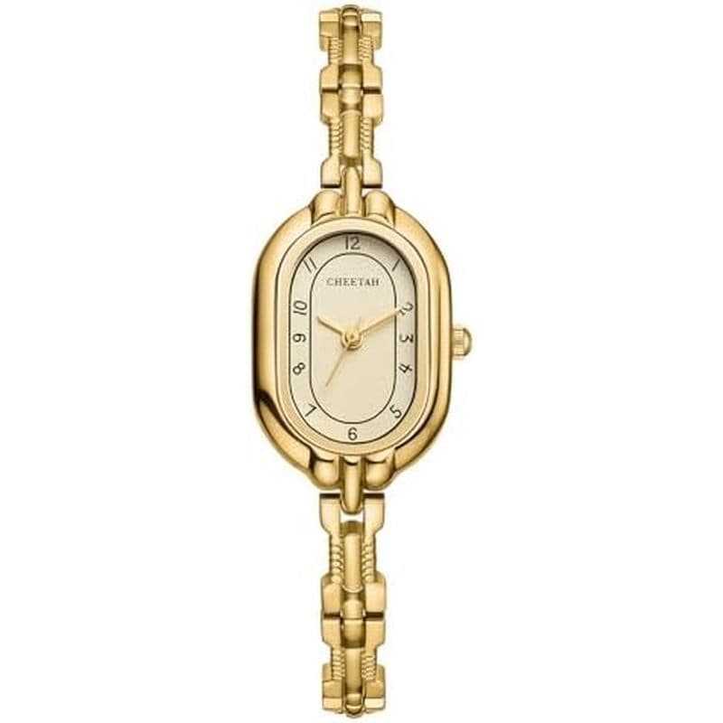 CHEETAH Relógio Feminino Delicado Dourado Com Pulseira Pequena Vintage , Mostrador Numeral De Fácil Leitura À Prova D'ág