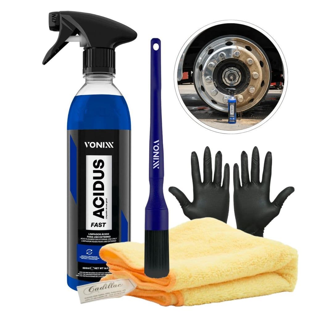 Kit Acidus Fast Vonixx 500ml + Pincel + Pano Cadillac +Luva