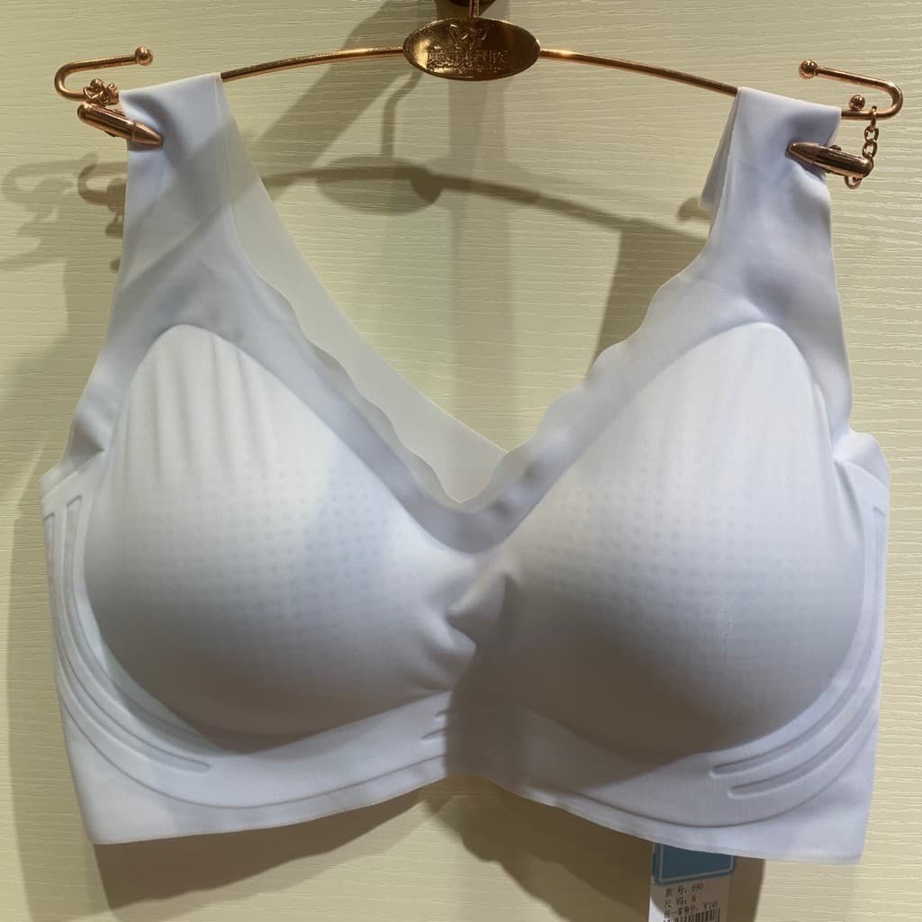 690 Colete sem costura brilhante de uma peça estilo verão respirável confortável doce menina estudante roupa íntima suti