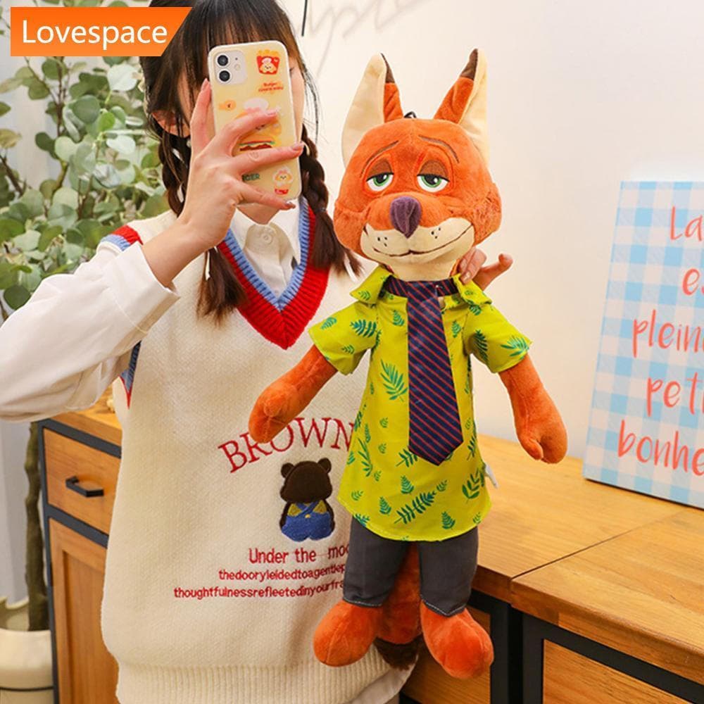 LS-STORE Zootopia Judy Nick Macio Pelúcia Animal Brinquedo Hugggable Boneca De Para Crianças Presente Aniversário Dormir