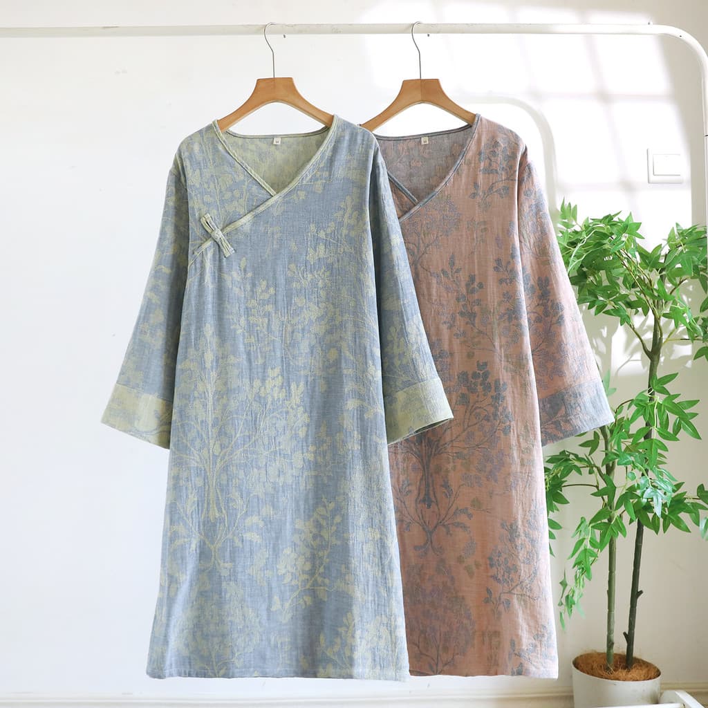Estilo chinês camisola feminina primavera outono puro algodão estilo fino 2026 outono novo estilo de meia-idade idosos e