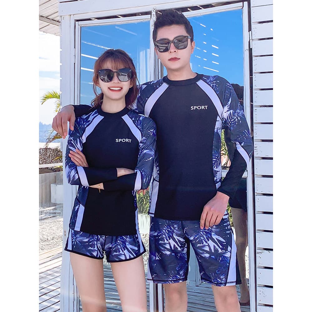 2025 novo estilo casal maiô protetor solar de secagem rápida terno de mergulho das mulheres dos homens dividir calças de