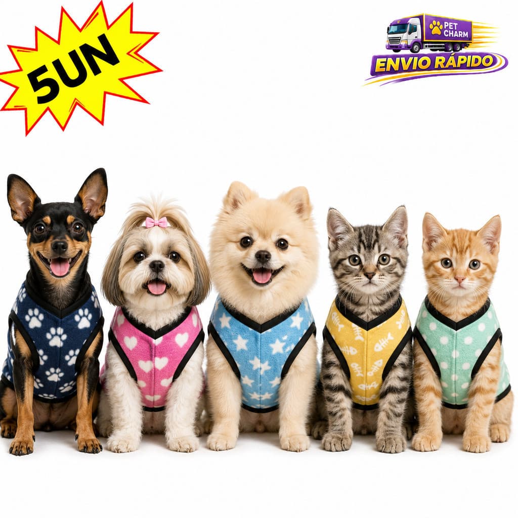 Kit 5 Roupinha N9 Para Cachorro Médio Grande Porte Roupa Pet Frio