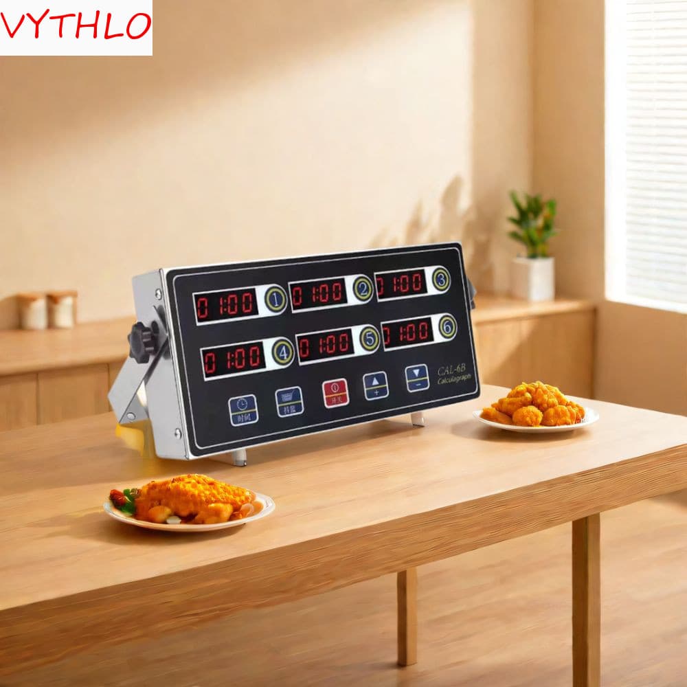 Temporizador De Frango Frito VYTHLO , Plugue Eua/Ue Cozinha Comercial De 4/6/8 Canais , Volume Ajustável
