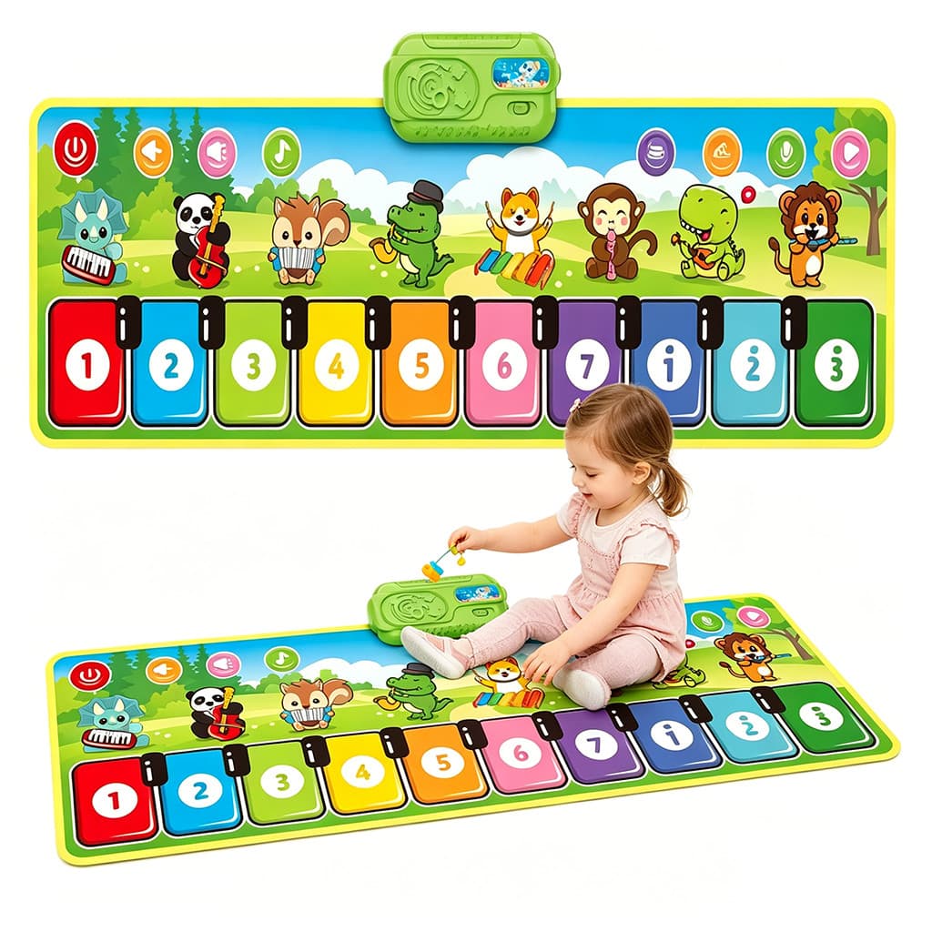Piano Musical Tapete Infantil Brinquedo Educativo Teclado