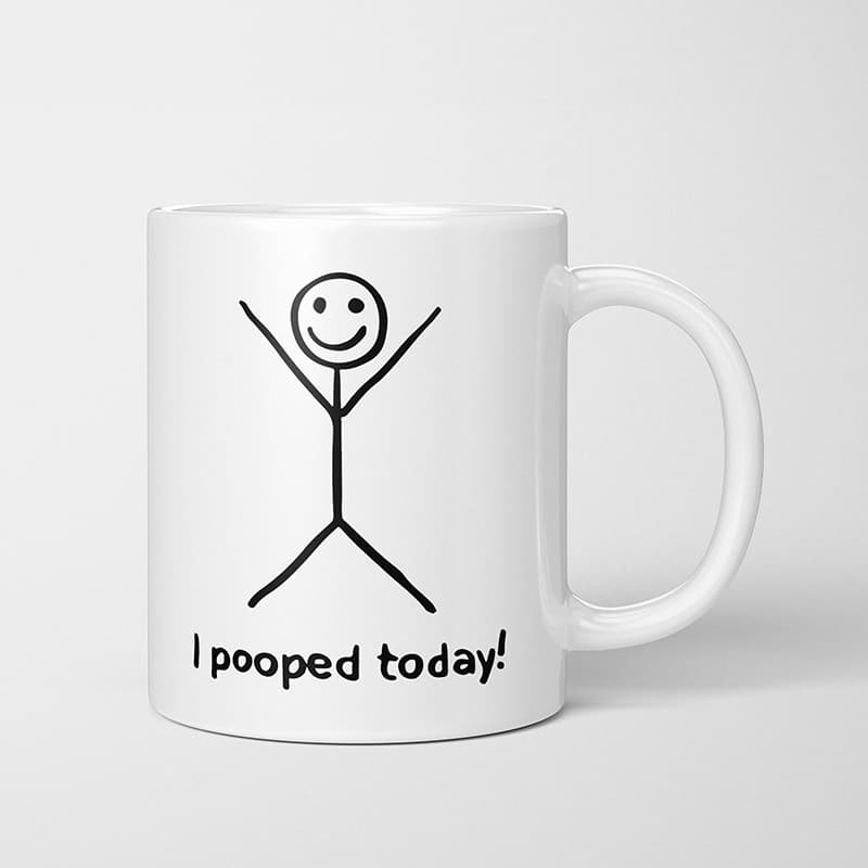 Eu cocô hoje Copo adulto Copo de cerâmica criativo exclusivo Caneca americana Copo de água para escritório