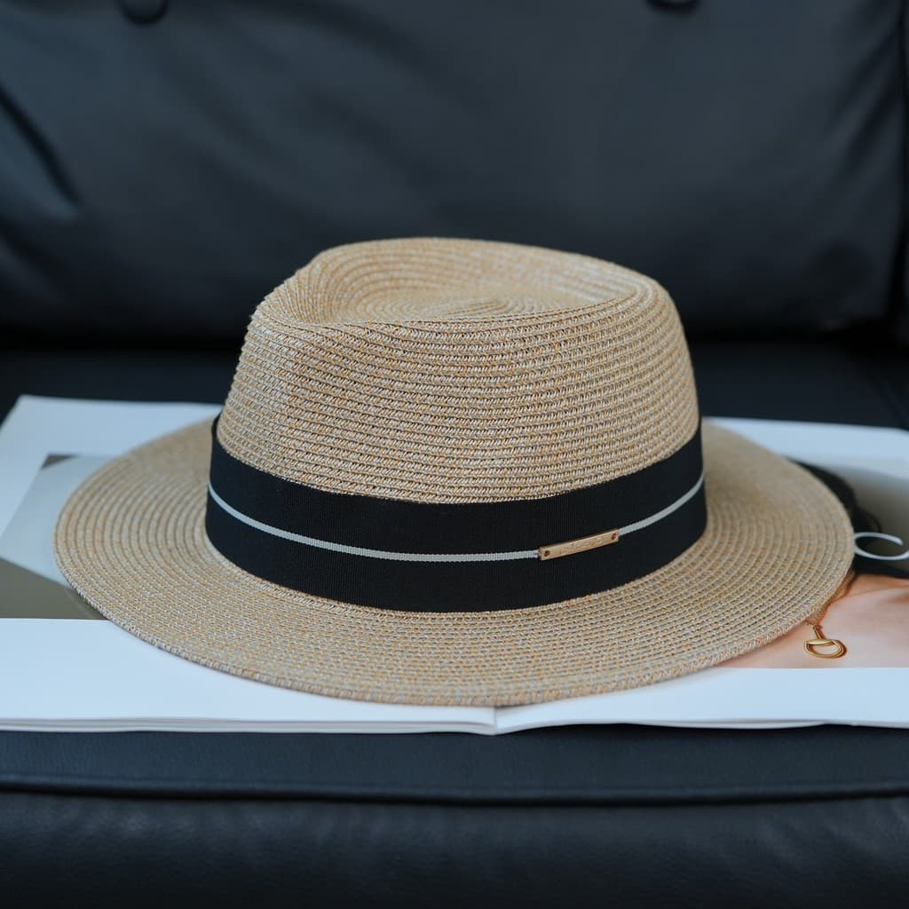 Novo estilo chapéu de palha panamá unissex na moda chapéu de sol Jazz chapéu de verão guarda-sol Anti-ultravioleta All-M
