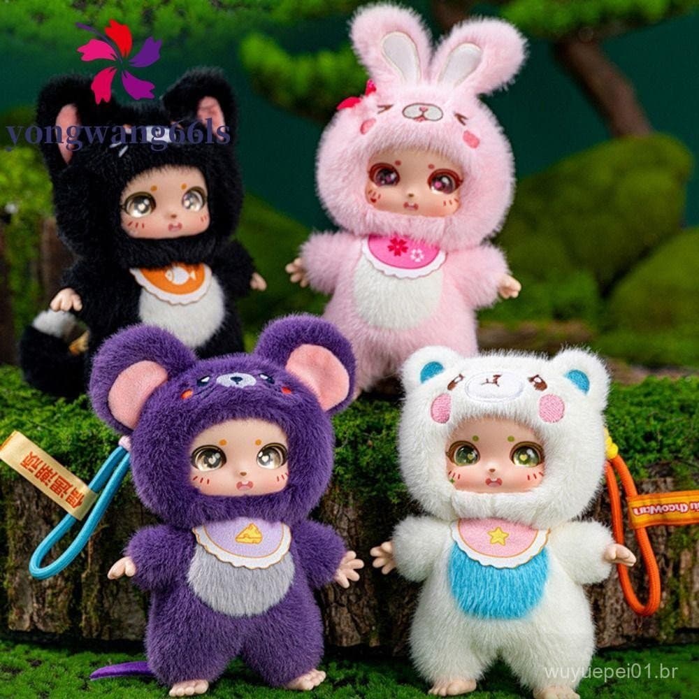 Brinquedo De Pelúcia Da Série Animal YONGWANG , Chaveiro De Animais Com Design Huggable Brilhantemente Colorido , Olhos