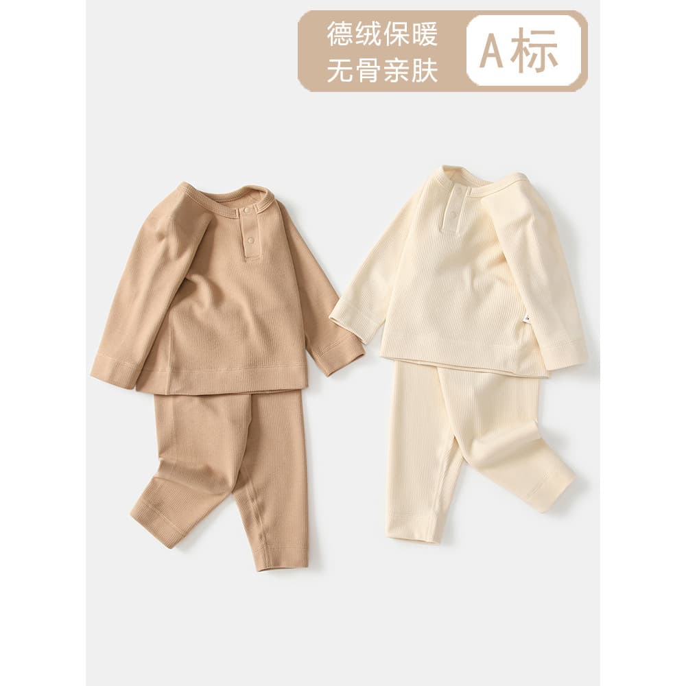 Roupas de bebê alemão veludo conjunto roupa interior térmica bebê recém-nascido outono inverno Bottoming roupa interior