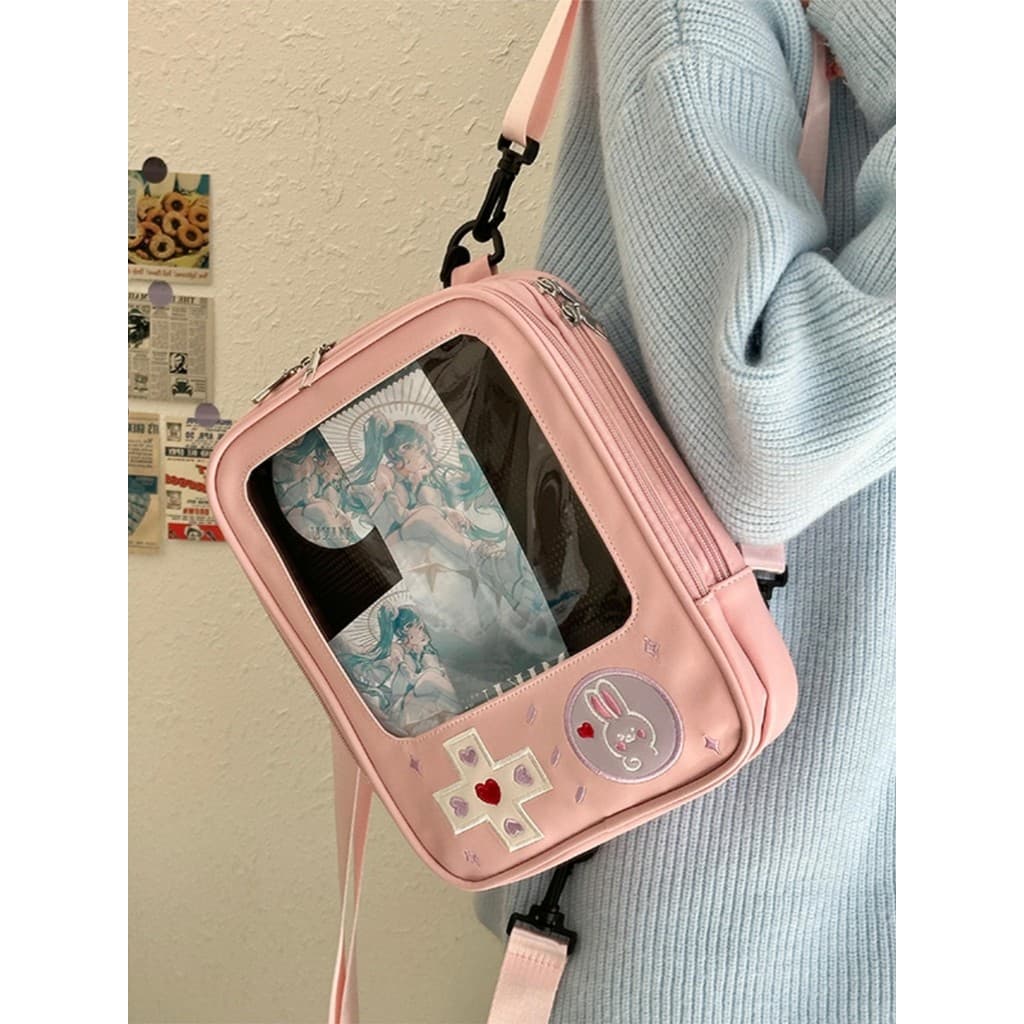 Japonês bonito mochila feminina ins macio menina dos desenhos animados saco de dor dupla utilização Casual saco de dor e