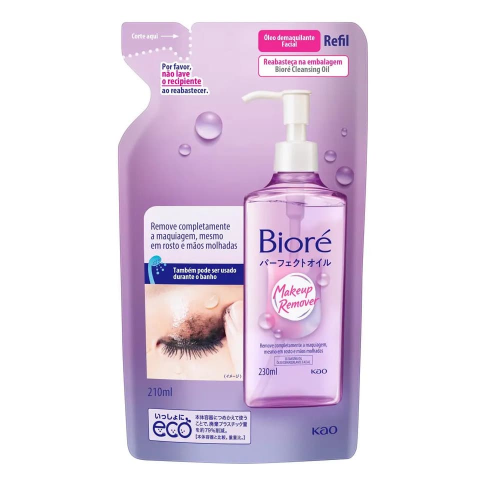 Bioré Óleo Demaquilante Limpeza Facial Cleansing Oil Refil 210ml Bioré Demaquilante Óleo