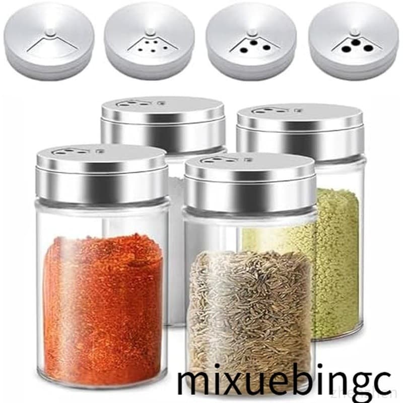 Conjunto De Saleiros E Pimenteiros De 4 Unidades , Saleiro Pimenteiro Com Furos Ajustáveis , Recipiente De Pimenta Sal T