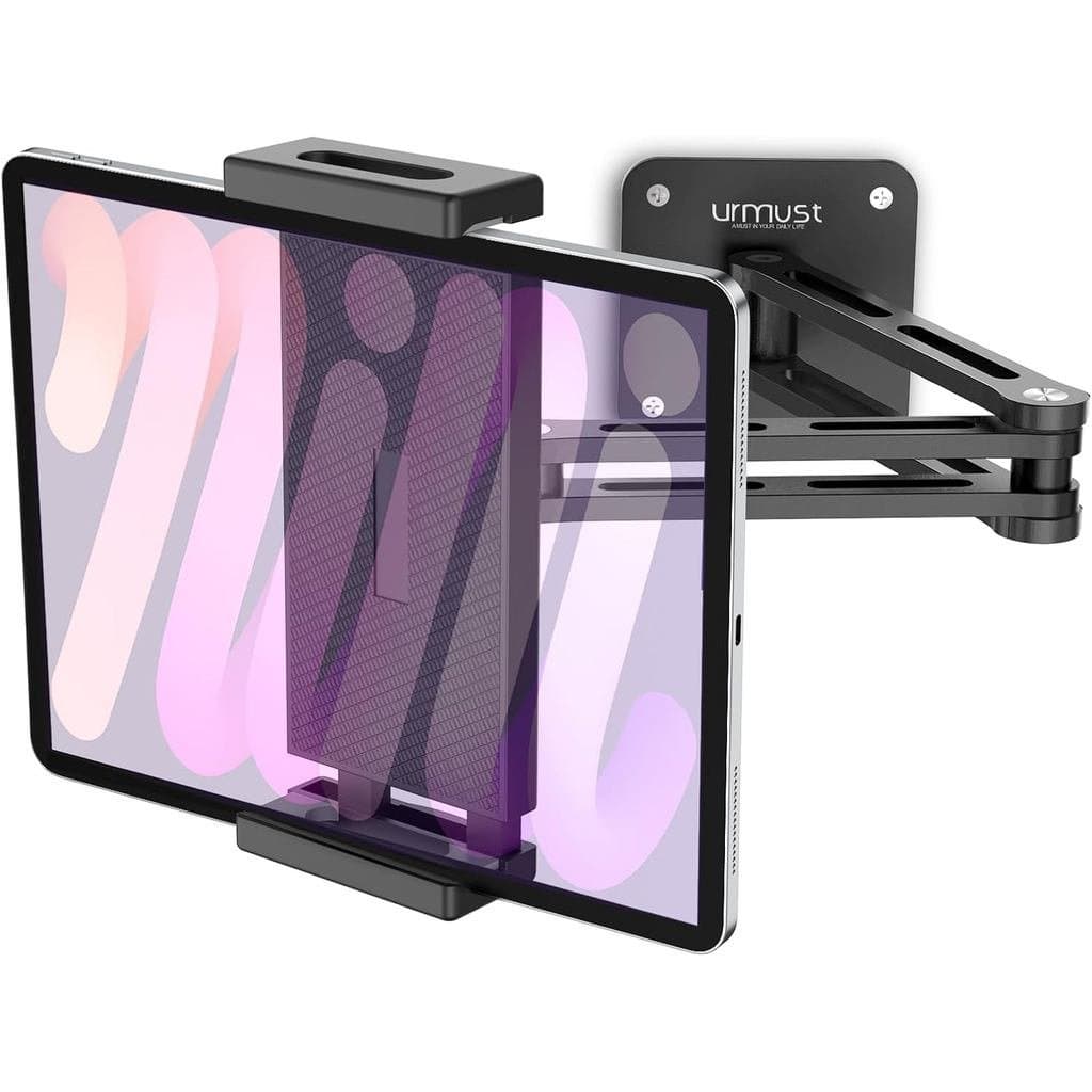 Suporte para Tablet Urmust para Mesa, Suporte Ajustável para Cama, 360 °   Suporte de Braço para Tablet em Alumínio Resi