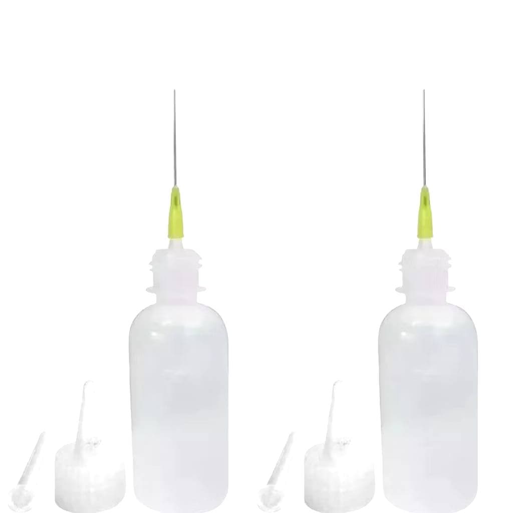 Kit 2 Dispenser Frasco Recipiente Plástico para  Líquido Álcool Isopropílico Fluxo Solda Limpa Vidros 50ML