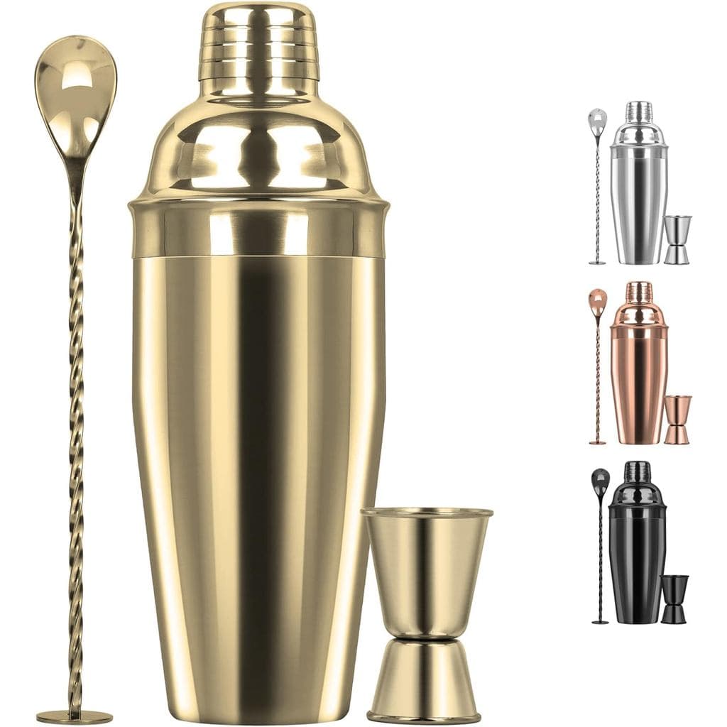 Conjunto de Coqueteleira Grande Tiawudi de 24oz, Coqueteleira de Martini em Aço Inoxidável 18/8 com Filtro Integrado, Me
